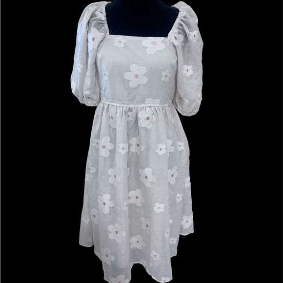 Baltic Born Dresses & Skirts - Baltic Born Cream Smocked Dress